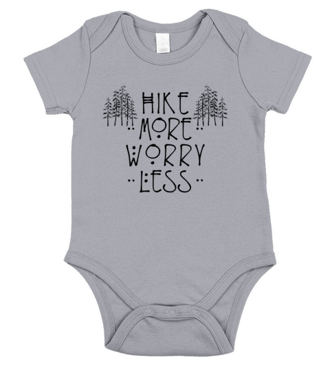 Hike more worry less2 dark NEW Short Sleeve Baby One-Piece
