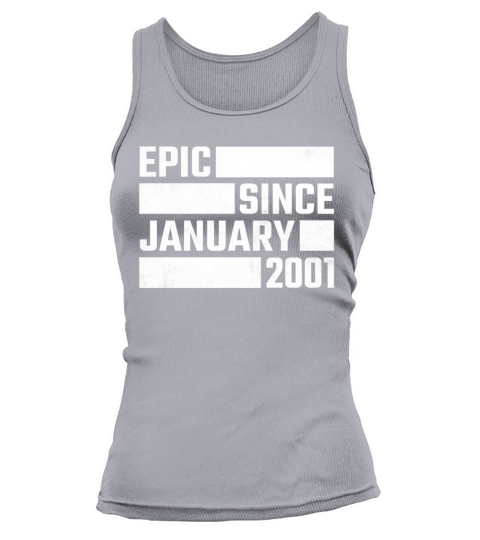 20th birthday present january vintage 2001 20 Women's Tank Top