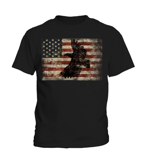 Eagle Vintage American Flag Kids T-Shirt