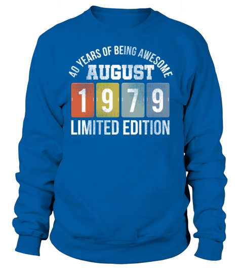 Vintage August 1979 41 Years Old 41st Birthday Women's Sweatshirt