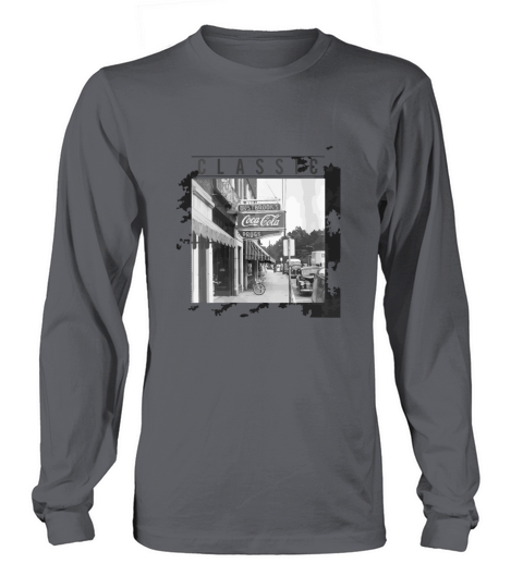 Coca-Cola Vintage Store Front Sign Photograph Men's Long Sleeve
