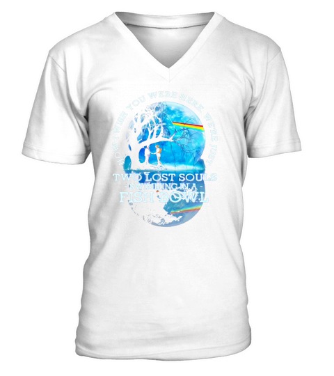 LGBT Pink Floyd how I wish you were here were just two lost souls swimming in a fish bowl Men's V-Neck T-shirt