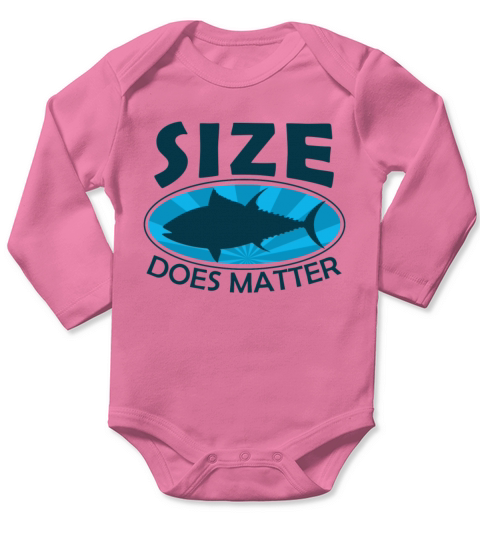 Size does matter - Fisher Gift Idea Long Sleeve Baby One-Piece