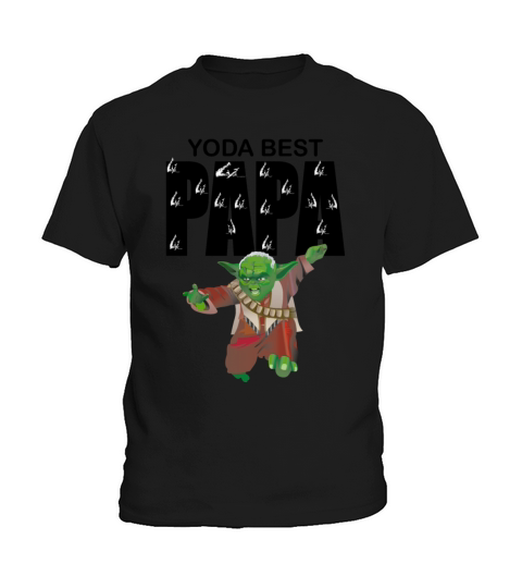 Star Wars Yoda Lightsaber Best Dad Fathers Day Kids T-Shirt
