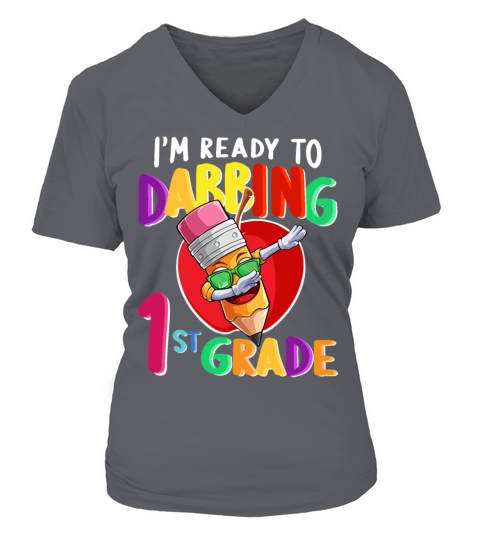 i m ready to dabbing 1st grade Back To School Gift Women's V-Neck T-shirt