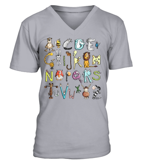 Colorful Animal Alphabet - Animals Men's V-Neck T-shirt