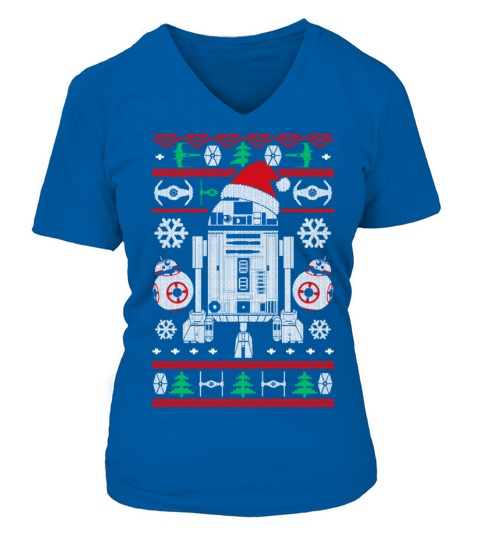 Droids Christmas Women's V-Neck T-shirt