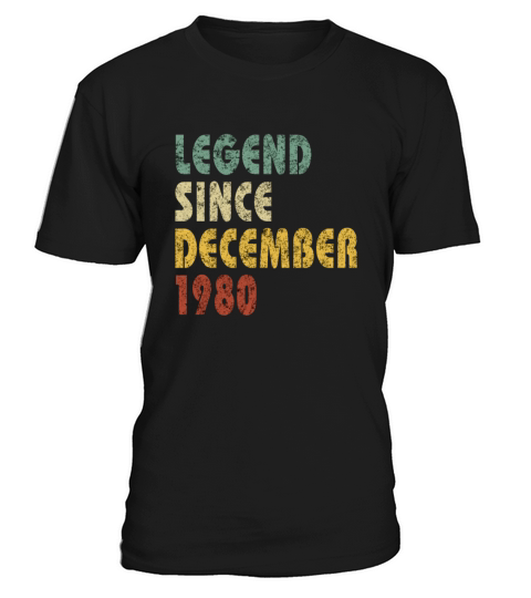 Legend since vintage December 1980 Funny Quote Men's T-Shirt