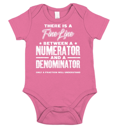 Fine line between numerator and denominator math Short Sleeve Baby One-Piece