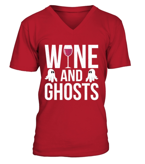 Wine And Spirits Ghost Hunter Paranormal Spirit Men's V-Neck T-shirt