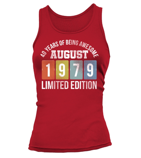 Vintage August 1979 41 Years Old 41st Birthday Women's Tank Top