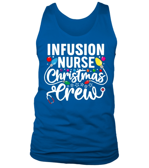 Infusion Nurse Christmas Crew Iv Chemo Nursing Squ Men's Tank Top