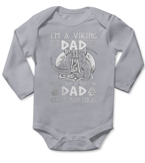 Viking-Odin a normal Dad Long Sleeve Baby One-Piece