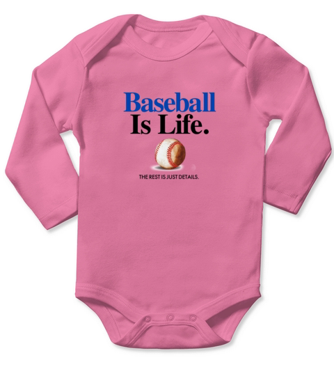 Baseball Is Life The Rest Is Just Details Classic Long Sleeve Baby One-Piece