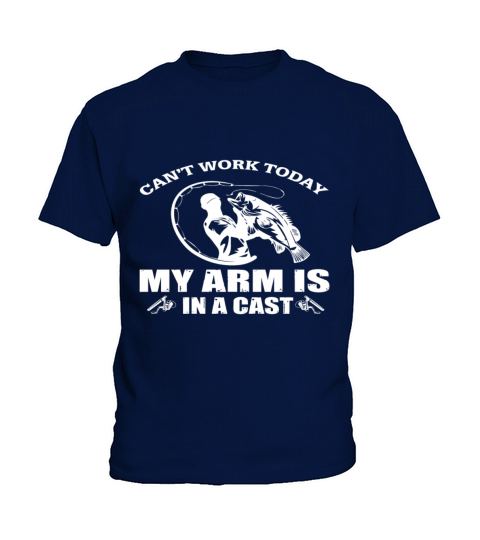 My arm is in a cast fishing Kids T-Shirt