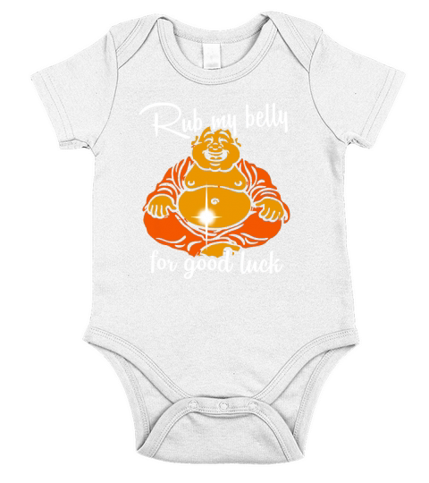 Rub My Belly For Good Luck Short Sleeve Baby One-Piece