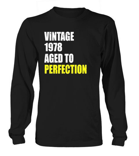 Vintage 1978 aged to perfection 43 birthday gift Men's Long Sleeve