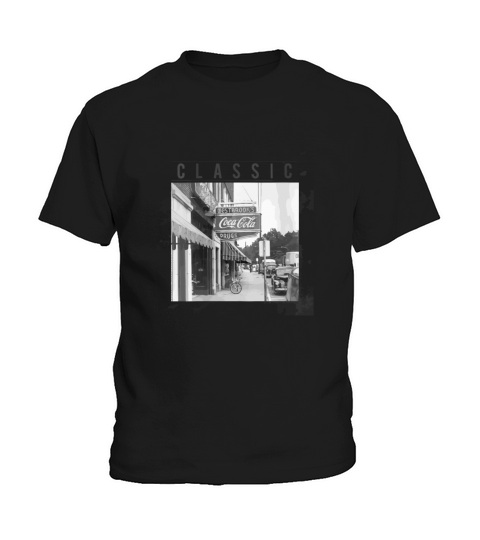 Coca-Cola Vintage Store Front Sign Photograph Kids T-Shirt