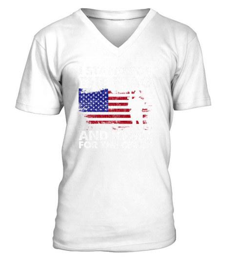 I Stand For The Flag And Kneel For The Cross Men's V-Neck T-shirt