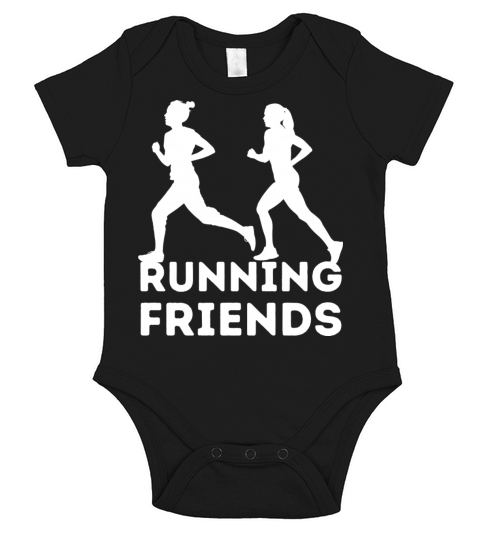 Running Friends Women Girls Runner Jogger Race Short Sleeve Baby One-Piece