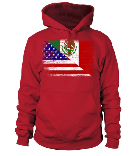 Vintage Mexican American Flag Men's Hoodie