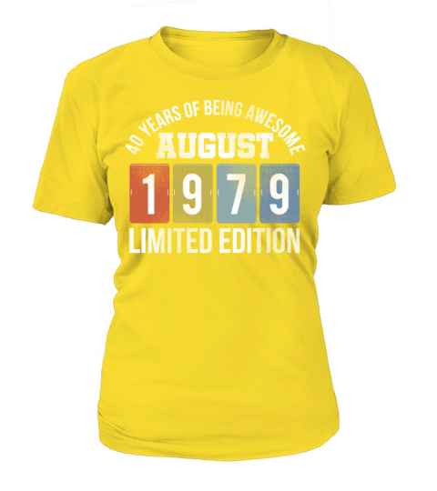 Vintage August 1979 41 Years Old 41st Birthday Women's T-Shirt
