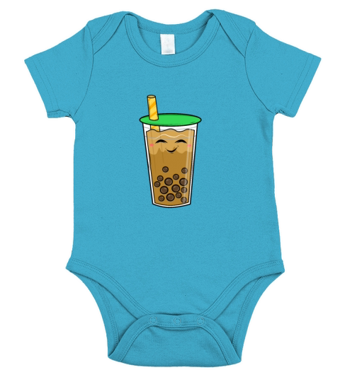 Bubble Tea Anime Manga Asian Gift Short Sleeve Baby One-Piece