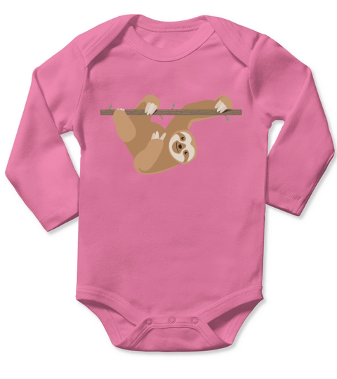 Cute Sloth Gift Long Sleeve Baby One-Piece