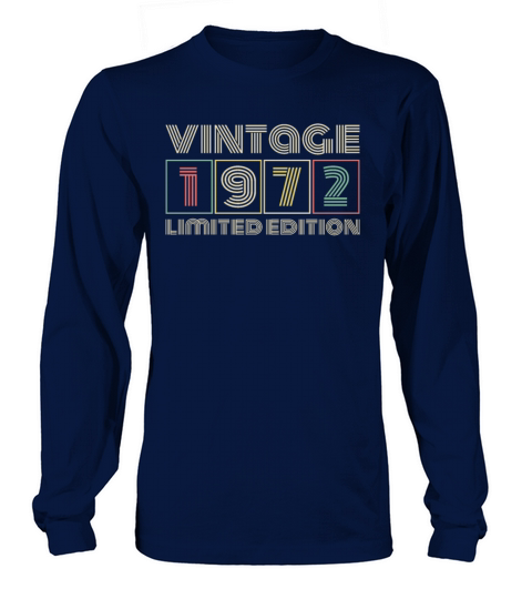1972 Vintage born in Retro age Birthday gift idea Men's Long Sleeve
