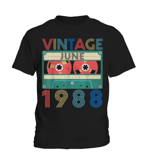 Retro Vintage June 1988 birthday Kids T-Shirt