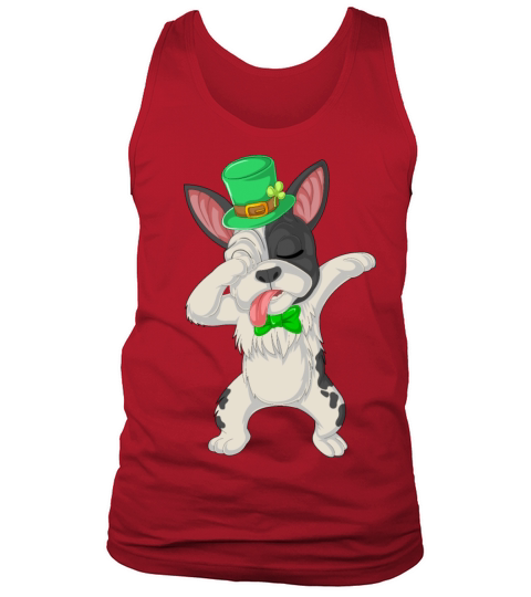 dabbing french bulldog st patricks day Men's Tank Top