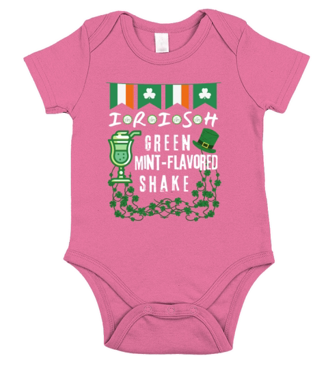 IRISH GREEN MINT FLAVORED SHAKE STPATRICKS DAY Short Sleeve Baby One-Piece