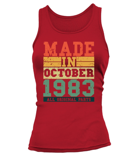 1983 Birthday october Vintage Saying Women's Tank Top