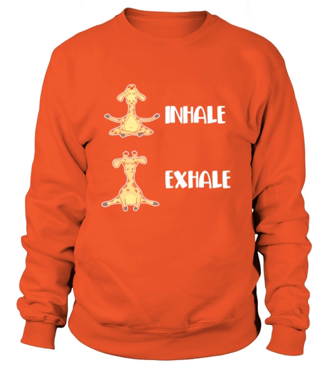 Giraffe Yoga Pose - Workout Inhale Exhale Relax Ex Men's Sweatshirt