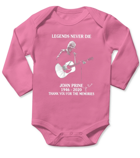 Legends never die John Prine 1946 2020 thank you for the memories Long Sleeve Baby One-Piece