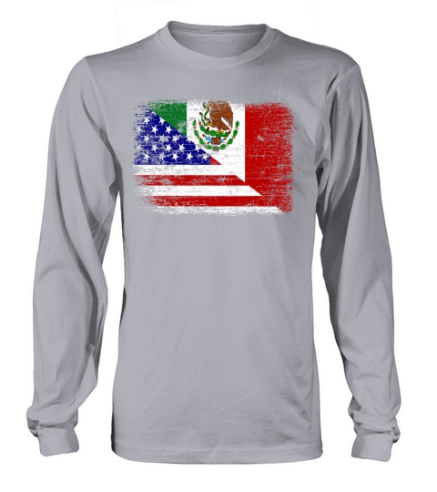 Vintage Mexican American Flag Men's Long Sleeve