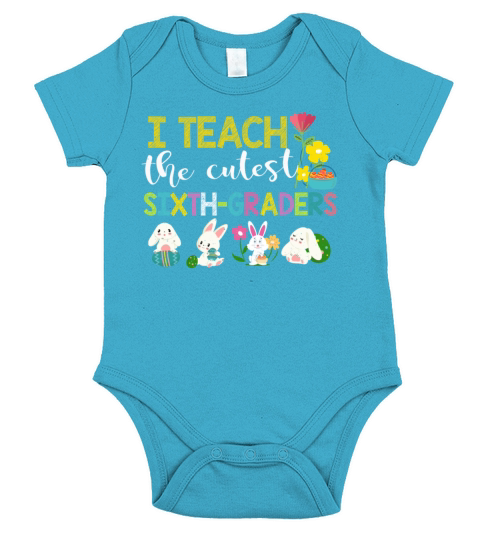 6th Grade Teacher Bunny Egg Day Easter Sunday Short Sleeve Baby One-Piece