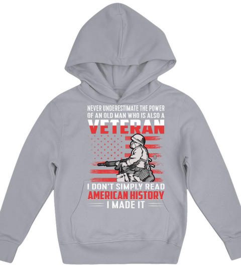 Never underestimate the power of an old man who is also a veteran Kids Hoodie