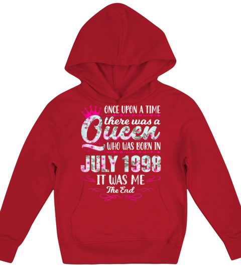 Womens Queen Born in July 1998 Cute Girl 23rd Kids Hoodie