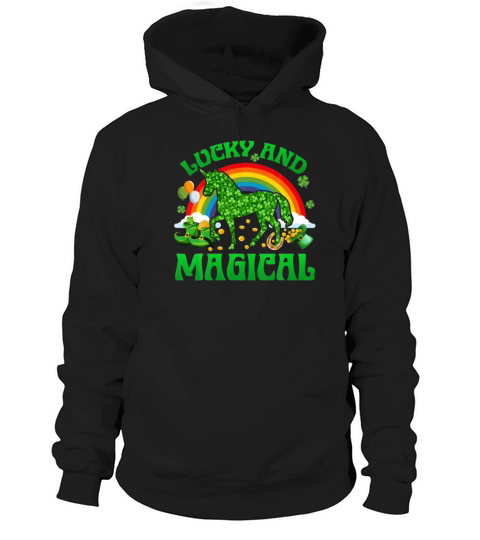 Lucky And Magical Shamrock Unicorn St Patricks Da Hoodie Unisex