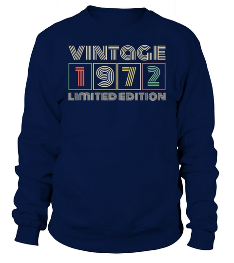 1972 Vintage born in Retro age Birthday gift idea Men's Sweatshirt