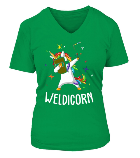 Unicorn Dabbing Weldicorn soldering shirt - Baby Onesie V-neck T-Shirt Woman