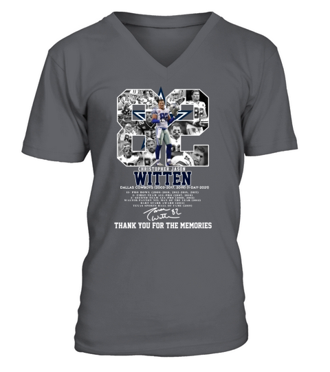 82 Christopher Jason Witten Thank You For The Memories Men's V-Neck T-shirt