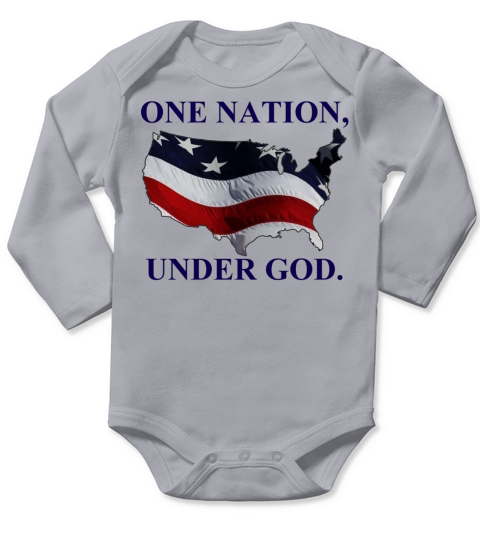 One Nation Under God Navy Long Sleeve Baby One-Piece