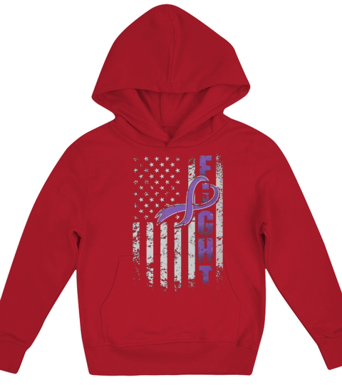 Epilepsy Awareness Fighting American Flag T-Shirt Kids Hoodie