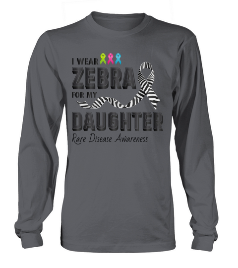 Rare Disease Awareness Day Zebra Ribbon Daughter Long sleeved Unisex