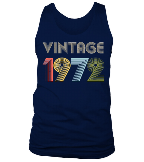 49th Birthday Vintage Shirt Born In 1972 Gift Tee Men's Tank Top