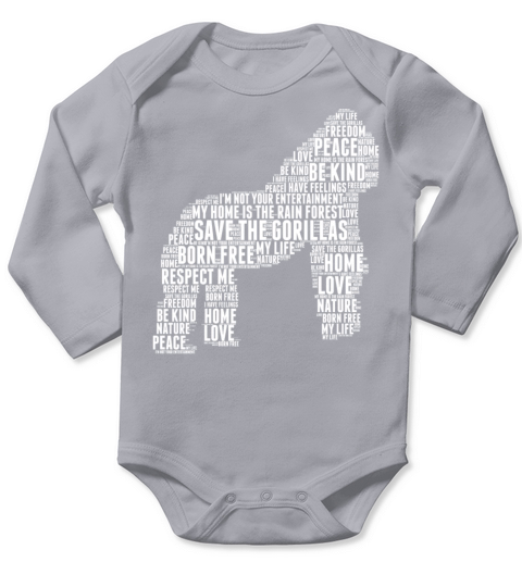 Gorillas Long Sleeve Baby One-Piece