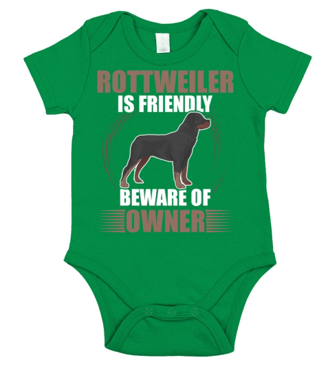 Funny Rottweiler Dog Owner Joke Short Sleeve Baby One-Piece