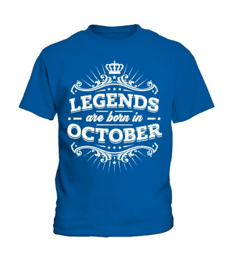 Legends Are Born In October Birthday Shirt Kids T-Shirt